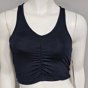Gottex Studio Sports Bra XS Black Premium Brushed Yoga Gym Racerback